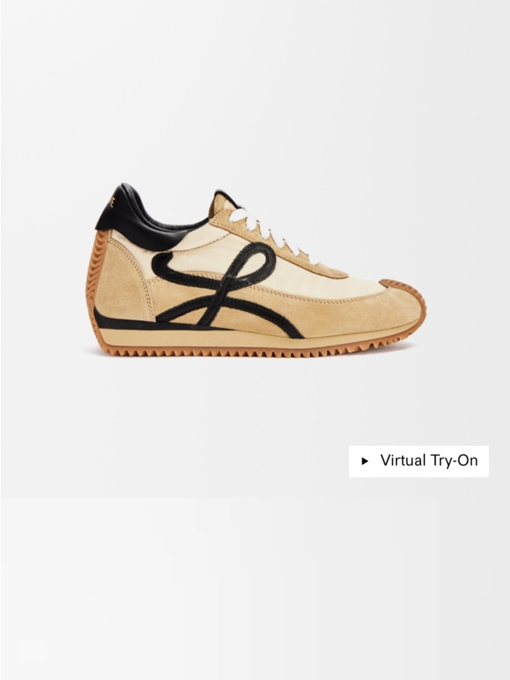 Loewe Beige, Black and Tan Suede Runner Sneakers